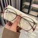 Anti Blue Light Eyewear Reading Glasses Classic Computer Readers Fatigue Relieve Large Flat Light Mirror +0.00 Brown