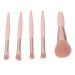 Travel Makeup Brushes Set - 5Pcs Professional Portable Cosmetic Brushes with Mirror for Beginners & Professionals - Buy Online on GoSupps.com