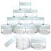 Beauticom 24 Pieces Clear Jars Set - 20G/20ML with White Lids for Lotion Creams Toners & Lip Balms - BPA Free | Ideal for Makeup Samples & International Shipping - Buy Online on GoSupps.com