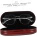 Homsfou Travel Bag Set - Portable Sunglasses & Contact Lens Case - Double Glasses Holder - Compact Red PU Design for Easy Travel - Buy Online on GoSupps.com