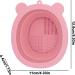 Youpo Silicone Make Up Brush Cleaning Mat Bear-shaped Brush Cleaning Pad Makeup Brush Cleaner Cleaning Pad And Scrubber Cleaning Tool For Brushes Sponges Pink Color - Buy Online on GoSupps.com