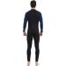Men's Lemorecn Neoprene Wetsuit 3/2mm & 5/4mm Full Body Diving Suit | Black+Blue XXL - Buy Online on GoSupps.com