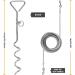 XhuangTech 16.4ft Dog Tie Out Cable with 16 inches Heavy Duty Spiral Ground Stake Spike for Dog Up to 130 lbs for Playing Camping and Backyard in Ground - Buy Online on GoSupps.com