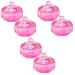 FRCOLOR 6 Pcs Drill Bits for Nails Nail Cleaner Acrylic Liquid Holder Dappen Dish Novelty Toilet Paper Cuticle Bit for Nail Drill Monomer Dish with Lid Glass Pink With Cover Nail Supplies 4.3x4.3cmx3pcs Pinkx3pcs