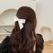 Set of 3 PU-leather Hair Bow Clips - Handmade Knot Bows in Black, White, Light-Coffee | Hair Barrettes for Women - Buy Online on GoSupps.com