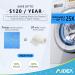 AIDEA Cleaning Wipes - 80 Ct Multi-Purpose Towel Reusable Cloths - Domestic Cleaning Towels - Dish Cloths (12''x24'') Blue - Buy Online on GoSupps.com