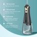 Portable Oral Rinse Water Flosser - 4 Modes 5 Nozzles 300ml IPX7 Waterproof Rechargeable - Gold | Best Oral Care Solution - Buy Online on GoSupps.com