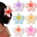 6 PCS Flower Hair Claw Clips Large Hair Jaw Clips Non Slip Strong Hold Flower Claw Clips for Women Girls Hair Accessories