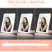 LED Foldable Travel Makeup Mirror - 5x7 inches, 3 Color Light Modes, USB Rechargeable - Rose Gold - Buy Online on GoSupps.com