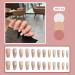 French Cat Eye Snowflake False Nail Press on Nails Design Glossy nake pink press on nails Acrylic False Nails Cute Artificial Nails - Buy Online on GoSupps.com