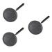 Milisten 3 Pcs Nonstick Frying Pan Nonstick Omelette Pan Non Stick Grill Pan Induction Frying Pan Granite Stone Pan No Stick Pan Maifan Stone Cookware Egg Skillet Metal Steak Ceramics 38x22.5x2cmx3pcs Blackx3pcs