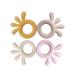 Yovell Teething Ring for Babies 3 Months+ | BPA-Free Silicone Baby Teething Toy | Pink & Dark Gray | Best Baby Accessories - Buy Online on GoSupps.com