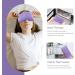 Lavender Eye Pillow for Relaxation and Meditation - Microwavable Weighted Aromatherapy Compress in Light Purple - Buy Online on GoSupps.com