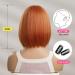 OUFEI Ombre Ginger Bob Wig with Bangs - Short Straight Synthetic Hair Wig for Women - Ideal for Daily Wear, Parties, and Cosplay (2071-3) - Buy Online on GoSupps.com