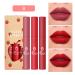 Non-Stick Strawberry Matte Lipstick Set - Long-lasting 3PCS Lip Gloss & Moisturizer | Shop Internationally - Buy Online on GoSupps.com