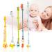 Toy Safety Straps 5PK Stretchable Silicone Pacifier Clips Baby Toddler Teether Bottle Harness Straps for Strollers Shopping Cart High Chair Exersaucer Cribs