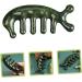 Beavorty 3-Piece Jade Scalp Massager & Hand Massage Comb Set - Creative 3D Leather Massage Tools 11.50x1.50cm - International Shipping Available - Buy Online on GoSupps.com