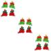 FRCOLOR 6 Pairs Christmas tree hair clips christmas hair clasps christmas tree headwear xmas hair clips cloth xmas headdress Xmas tree barrettes hair decor set hair ball modeling