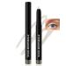 Cream Eyeshadow Stick Eyeliner Multi-Use Brightener Eyeshadow Pencil Waterproof Long Lasting Eye Shadow Stick Matte & White Pearl Finish Smooth Crease-proof Buildable Eyeshadow with Sharpener-01#