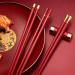 5 Pairs Flatware Japanese Sticks Style Utensils Valentines Stick Korean Frying Reusable Tableware Home Day Wooden Kitchen Chinese Eating Favors for Cooking Creative Chopsticks Kitchenware Rojo - Buy Online on GoSupps.com