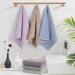 Sunland Microfiber Wash Cloths - Reusable Makeup Remover & Facial Cleaners | 6 Pack in Gray Dark Purple Dark Blue Green Light Purple Light Brown | Perfect for Eco-Friendly Skincare - Buy Online on GoSupps.com