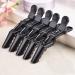 12 Professional Black Hair Clips - 12-Pack Hairdresser Crocodile Clamps Plastic Styling Clips for Hair Care & Styling - Buy Online on GoSupps.com