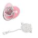 Bling Baby Pacifier - Soft Silicone Clip for Newborns with Rhinestone Crown | Pink M Size - International Shipping Available - Buy Online on GoSupps.com