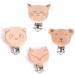 Schnuller clip 4 pieces wood clip wooden animal clips accessories pacifier clip wood nuckel clip pacifier clip for baby and children baby pacifier clips