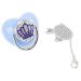 Bling Baby Pacifier - Ultra Soft Silicone Baby Soother with Chain Clip for Weaned Babies | Portable & Comfortable (Blue M) - Buy Online on GoSupps.com