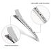 24 Silver Ducking Hair Clips - Durable Alligator Clamps for Hairdressers | Steel Hair Clips with Holes - Perfect for Styling & Curling - Buy Online on GoSupps.com