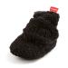 Matt Keely Baby Boys Girls Anti-Slip Soft Sole Slipper Booties Infant Crib Shoes Crawler Warm Winter Boots with Fleece Lining 6-12 Months Black Style 2