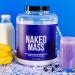 Naked Mass 8lb Natural Weight Gainer - GMO-Free, Gluten-Free, No Artificial Ingredients - 1250 Calories Per Serving - Buy Online on GoSupps.com