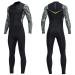 Dive Skins for Women Men Full Body Swimsuit Rash Guard Scuba Skin Thin Wetsuit, One Piece Long Sleeve Quick Dry Diving Skin UV Protection Surfing Spandex Wet Suit for Snorkeling Water Sport Men Black 3X-Large