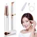 Rechargeable Eyebrow Hair Remover Electric Eyebrow Trimmer with LED Light Electric Painless Eyebrow Trimmer Epilator for Women Rechargeable Eyebrow Epilator for Lips Nose Chin(White)