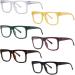 GUD Oversized Reading Glasses with Screwless Spring Hinge Metalless Stylish 6 Pack Readers for Women Men +1.50 6 Pack Mix Color 1.5 x