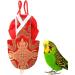 Mipcase 3-St Parrot Flight Suit | Jubilee Christmas Pet Outfit | Nylon Bird Clothing & Accessories | MX3PCS Red - Buy Online on GoSupps.com