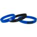 Tris bracelets FC Inter official football product Serie A. Black and light blue.