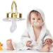 Personalized Bling Baby Pacifier Set | Golden Letter Pacifier & Clip | Custom Silicone Nipple for Infants - Buy Online on GoSupps.com