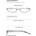Vevesmundo Mini Compact Metal Reading Glasses with Blue Light Filter - Classic Spring Hinge 4.0x Aid - Lightweight & Portable - Buy Online on GoSupps.com