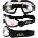 2 Sky Dive Goggles Clear Smoke Skydiving New These Have Shatterproof Polycarbonate Lenses And UV400 Filter for Maximum UV Protection - Buy Online on GoSupps.com