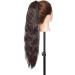 Long Ponytail Hair Extensions for Women 20-26 inches Curly Wrap Around Ponytail Corn Wave Ponytail Magic Paste Hairpiece 20 Inches - Dark Brown Dark Brown 20 Inch - Buy Online on GoSupps.com
