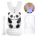 U Shaped Electric Toothbrush for Kids Baby Childrens Toddler Infant Age 2-4-6-8-12 Years Old & 12 Months up Extra Soft Silicone Sonicare Battery U-Shaped 360 Auto Tooth Brush Set Age 6-12 Panda7-12