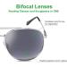 Bifocal Aviator Sun Readers 1.0D Reading Sunglasses | UV400 Grey | Women Men - Buy Online on GoSupps.com