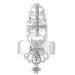 Styles Crystal Nail Ring Aluminum Alloy Stylish Beautiful Nail Accessories for Party(#8)