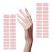 Nail Gel Stickers 44 PCS Gel Nail Stickers Light Colour Gel Nail Strips Long Lasting Nail Polish Strips Self Adhesive Sticker Nails Full Cover Nail Stickers for Women Girls