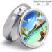 Round Pill Box - Tropical Holidays Print | 3 Compartment Medicine Organizer | Decorative Metal Portable Pocket Pill Case Style-32 - Buy Online on GoSupps.com