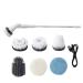Electric spinn Scrubber - 2000mAh Shower Cleaner Brush Electric | Auto-Rotate Shower Scrubber | 7 Replaceable Brush Heads | Tub Scrubber with Retractable Handle | Household Tools for Tile Floor