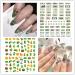 Dollar Sign 3D Nail Art Stickers - 12 Sheets Gold Self Adhesive Decals for Luxury Manicure Designs - Buy Online on GoSupps.com