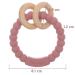 Shop Meanus Teething Rings for Babies - BPA-Free Silicone & Beech Teething Toy in Hunter Green - Buy Online on GoSupps.com