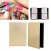 30 Pages Nail Sticker Collection Albums Folding Storage Book Organizer Tool Color Chart Salon Nail Display Tool(Gold)